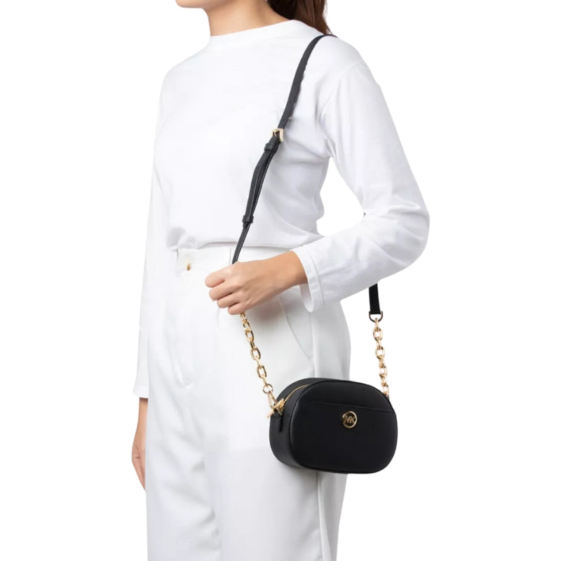 Bolsa Michael Kors Jet Set Glam Saffiano Small Front Pocket