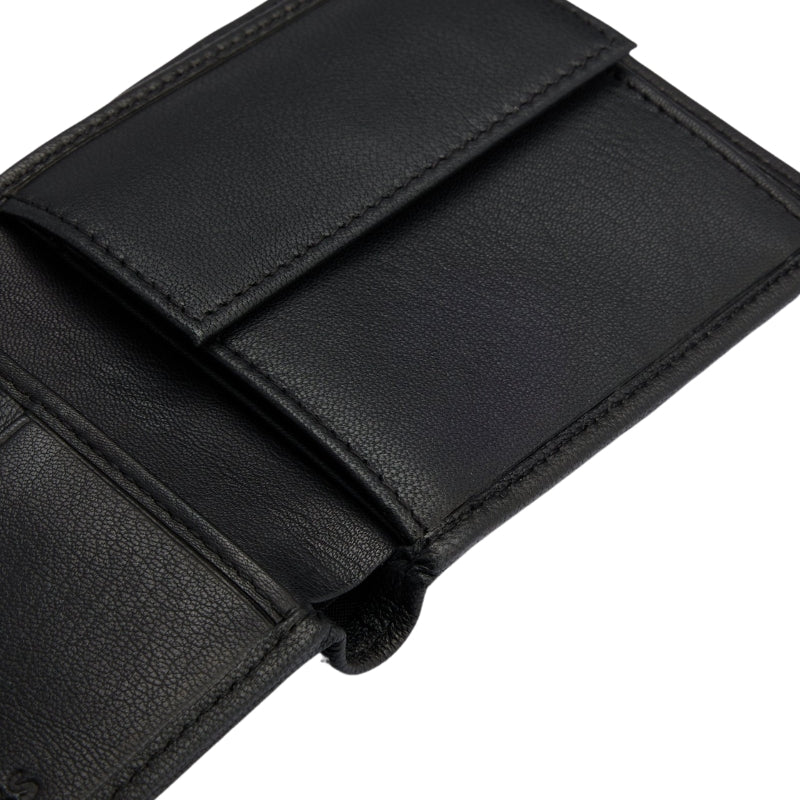 Cartera Boss Embossed Logo Grained Leather Wallet