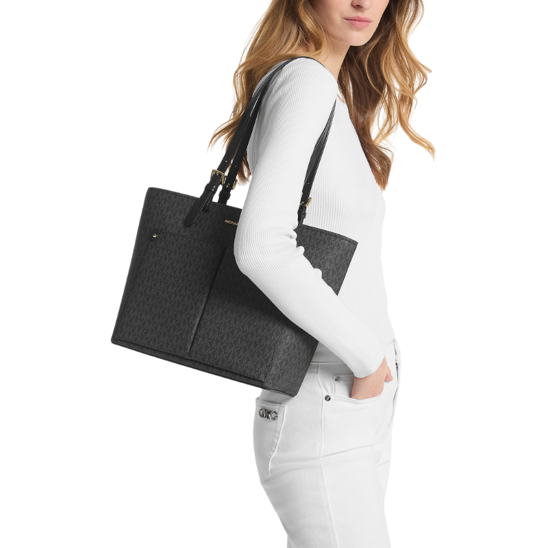 Bolsa Michael Kors Jet Set Medium Logo Pocket Tote Bag