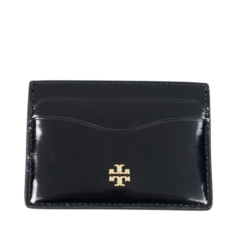 Tarjetero Emerson Black Patent Leather Card Case Wallet Holder