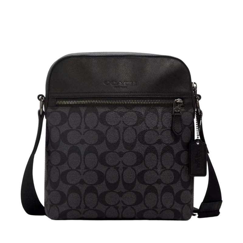 Bandolera Coach Houston Flight Bag In Signature Canvas