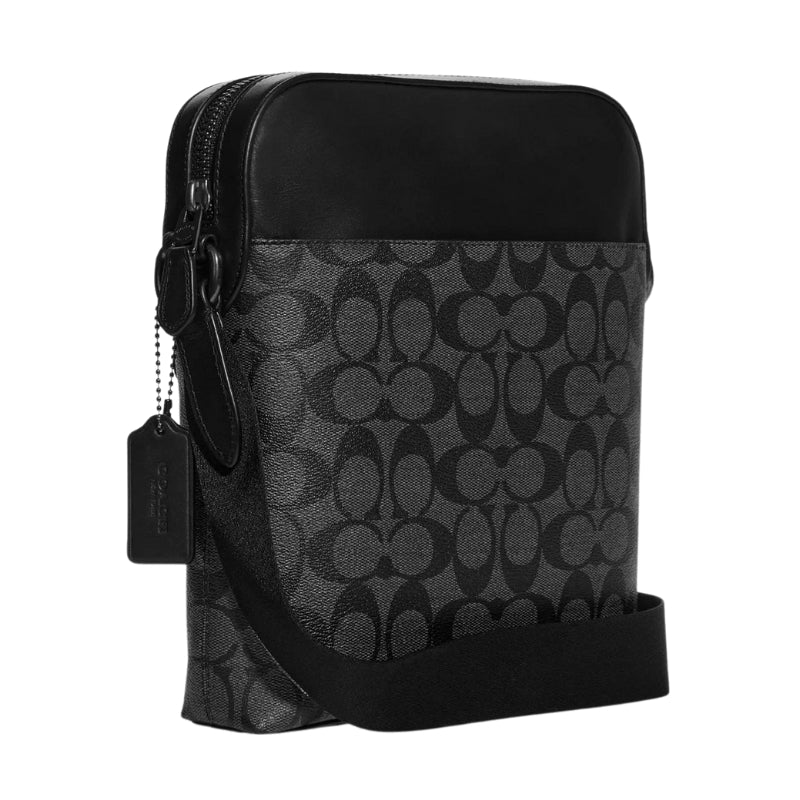 Bandolera Coach Houston Flight Bag In Signature Canvas