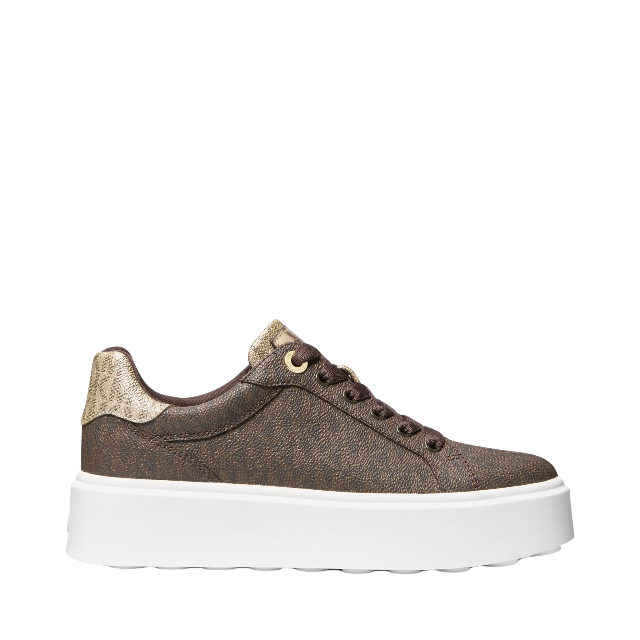Tenis Michael Kors Romey Metallic Two-Tone Signature Logo Platform Sneaker