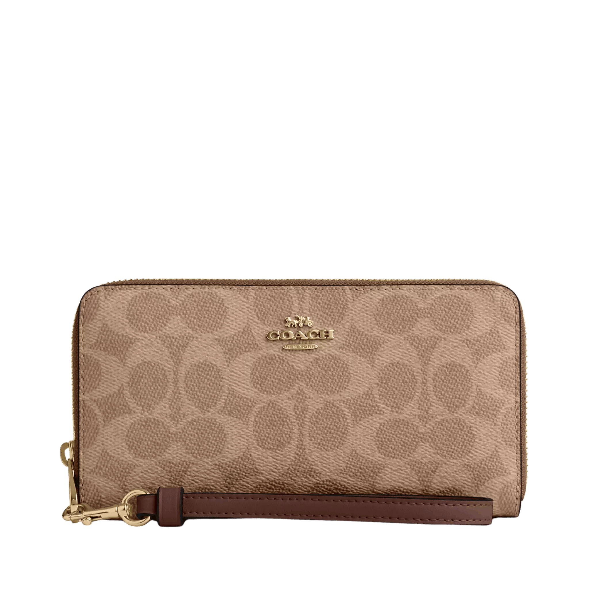 Cartera Coach Long Zip Around Wallet In Signature Canvas