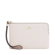 Monedero Coach Corner Zip Wristlet Pebbled Leather