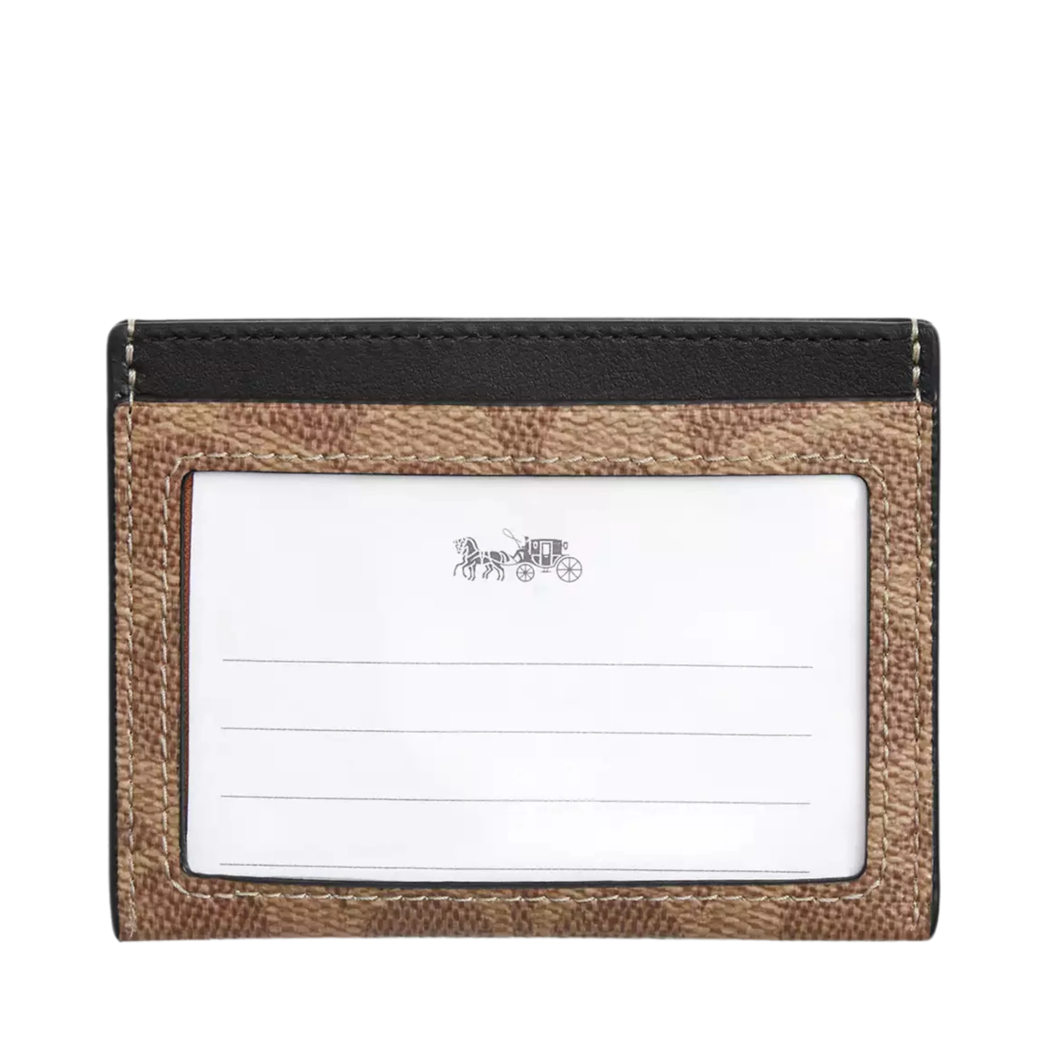 Tarjetero Coach Slim Id Card Case In Signature Canvas
