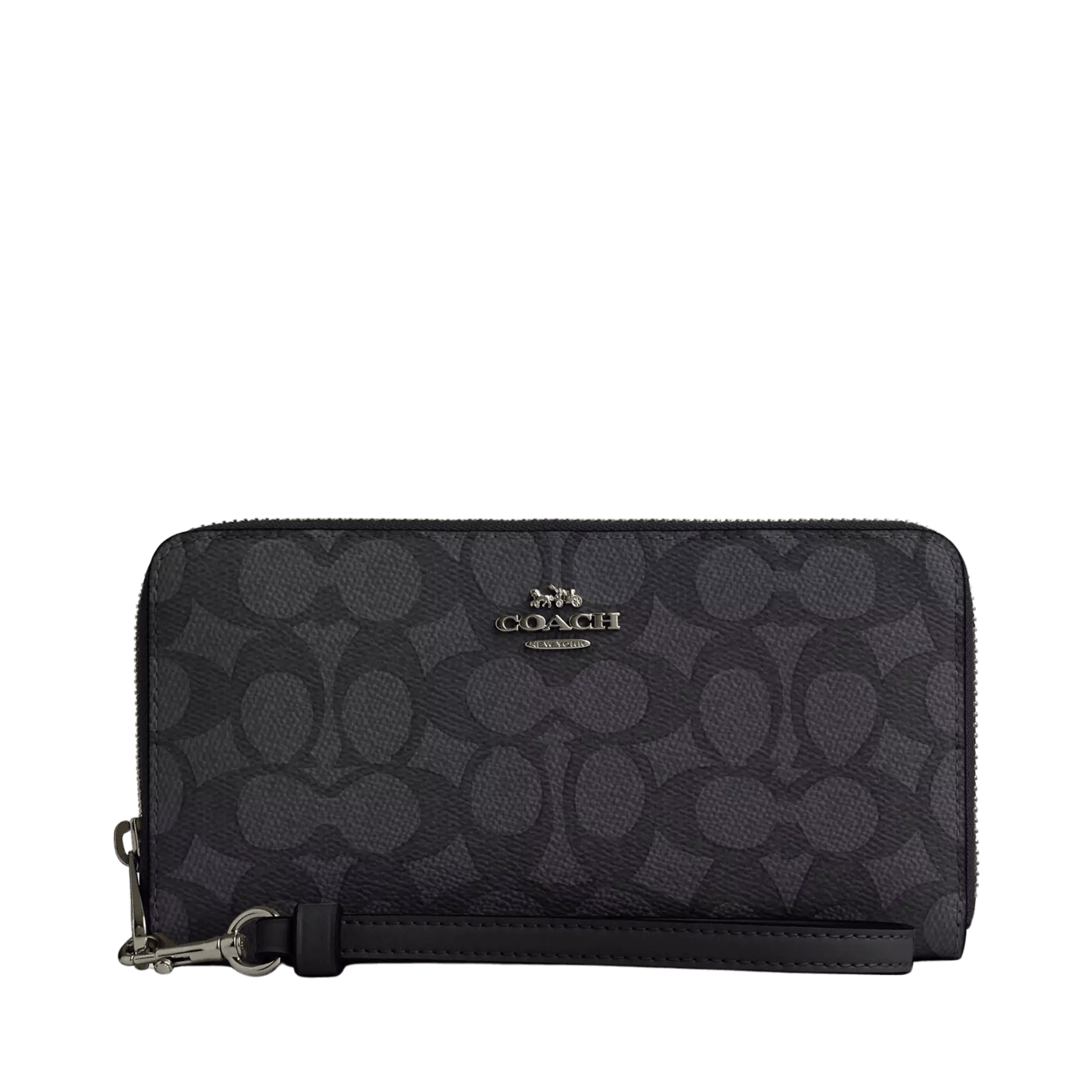 Cartera Coach Long Zip Around Wallet In Signature Canvas