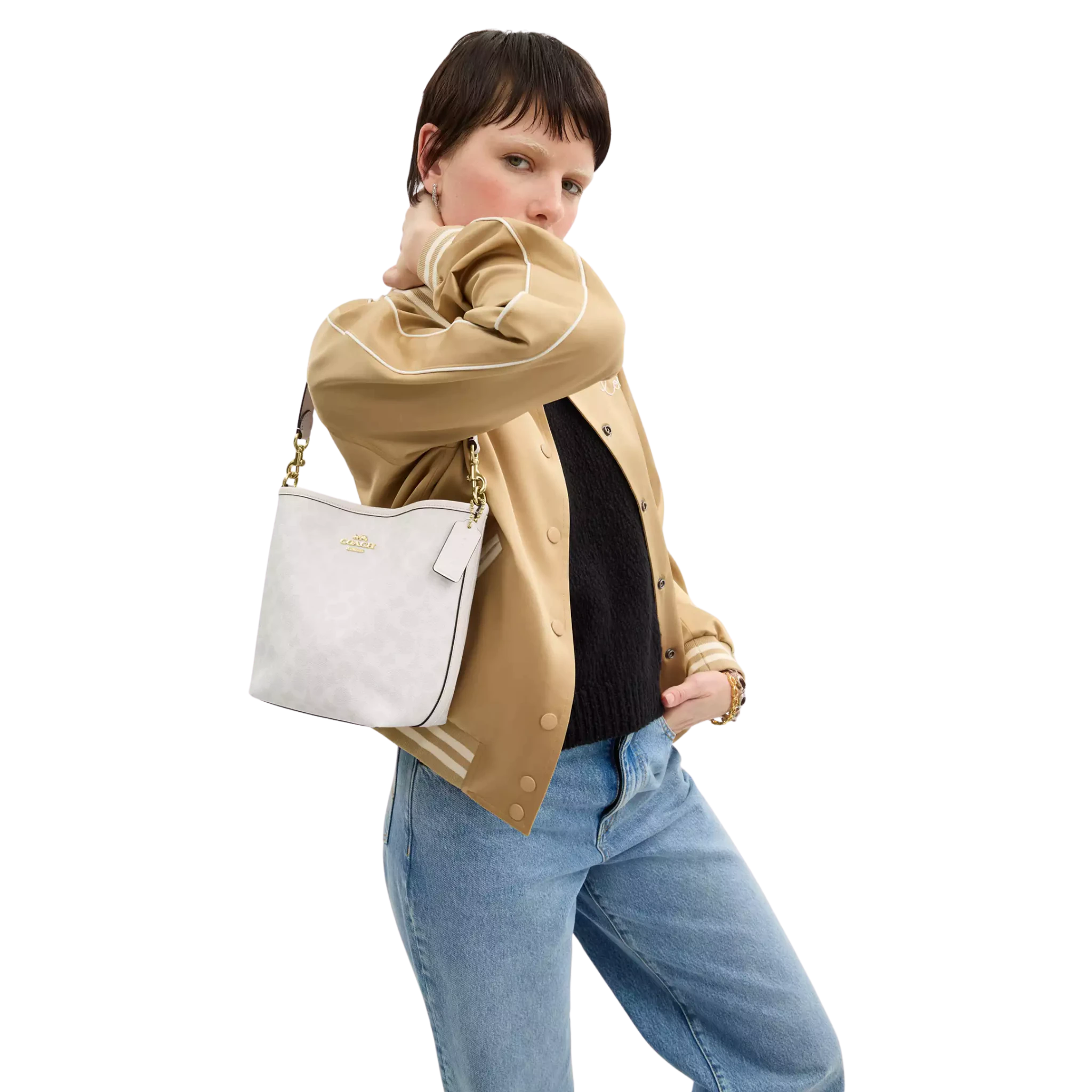 Bolsa Coach City Bucket Bag In Signature Canvas