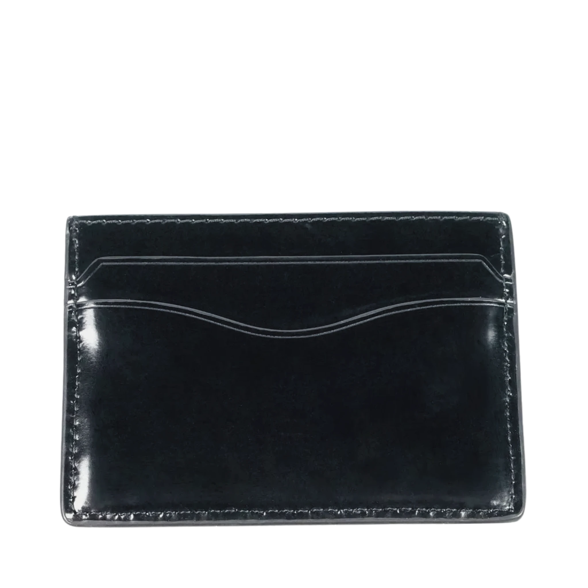 Tarjetero Tory Burch Emerson Black Patent Leather Card Case Wallet Holder