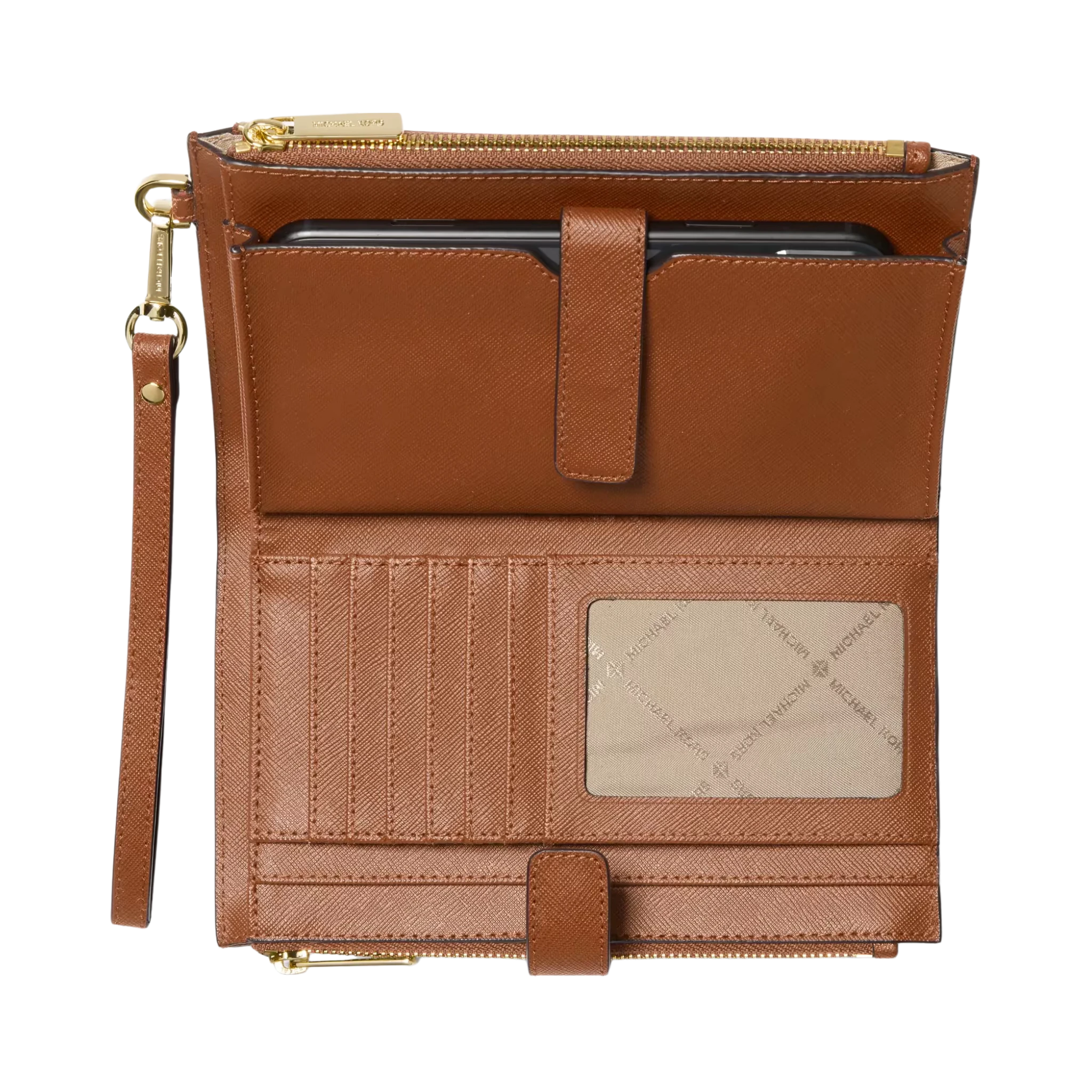 Cartera Michael Kors Jet Set Large Leather Smartphone Wristlet Wallet
