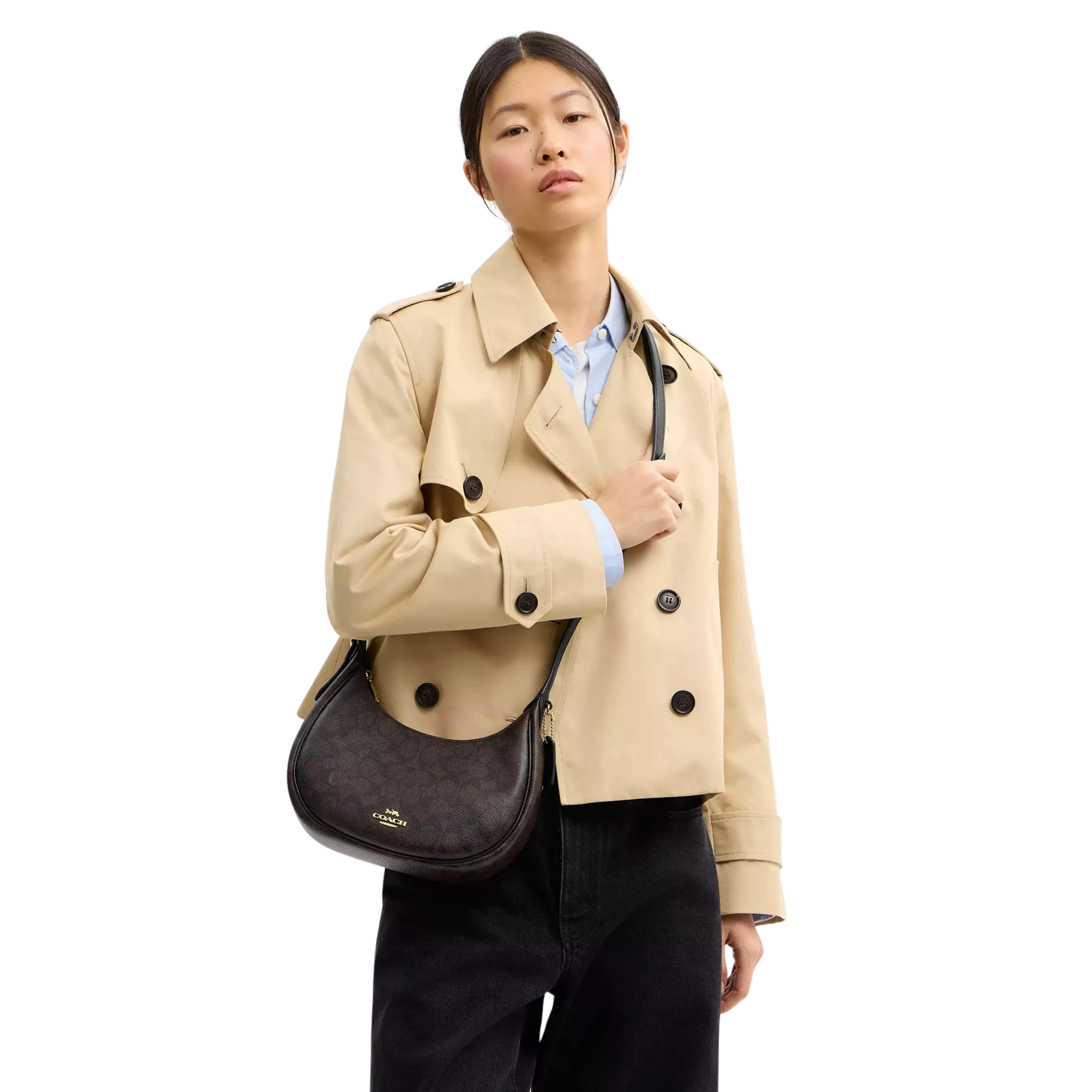 Bolsa Coach Emily Shoulder Bag In Signature Canvas