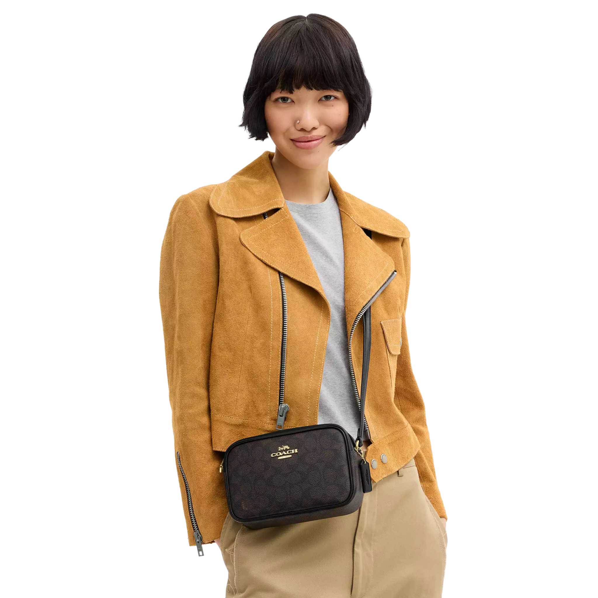 Bolsa Coach Mini Jamie Camera Bag In Signature Canvas
