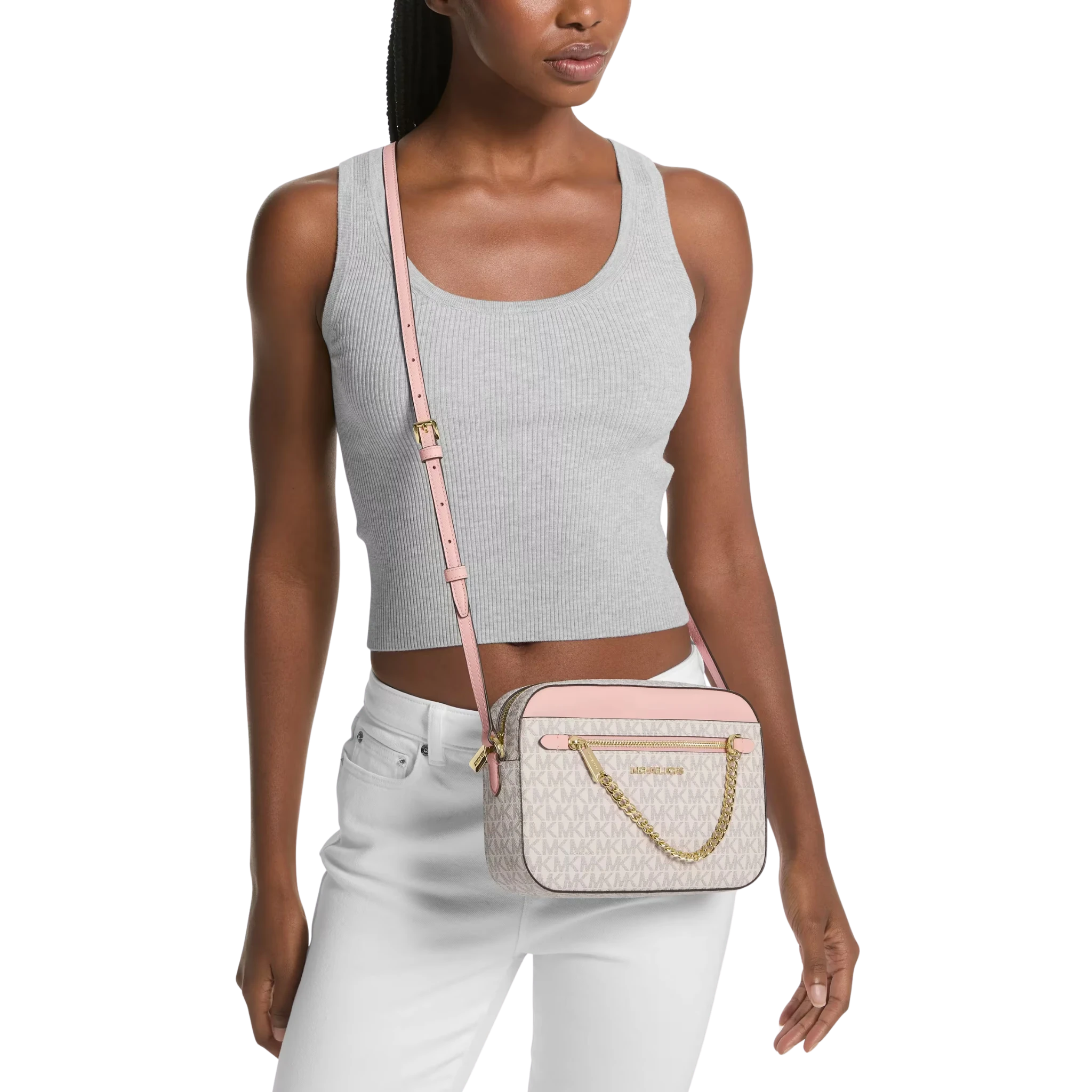 Bolsa Michael Kors Jet Set Large Logo Crossbody Bag