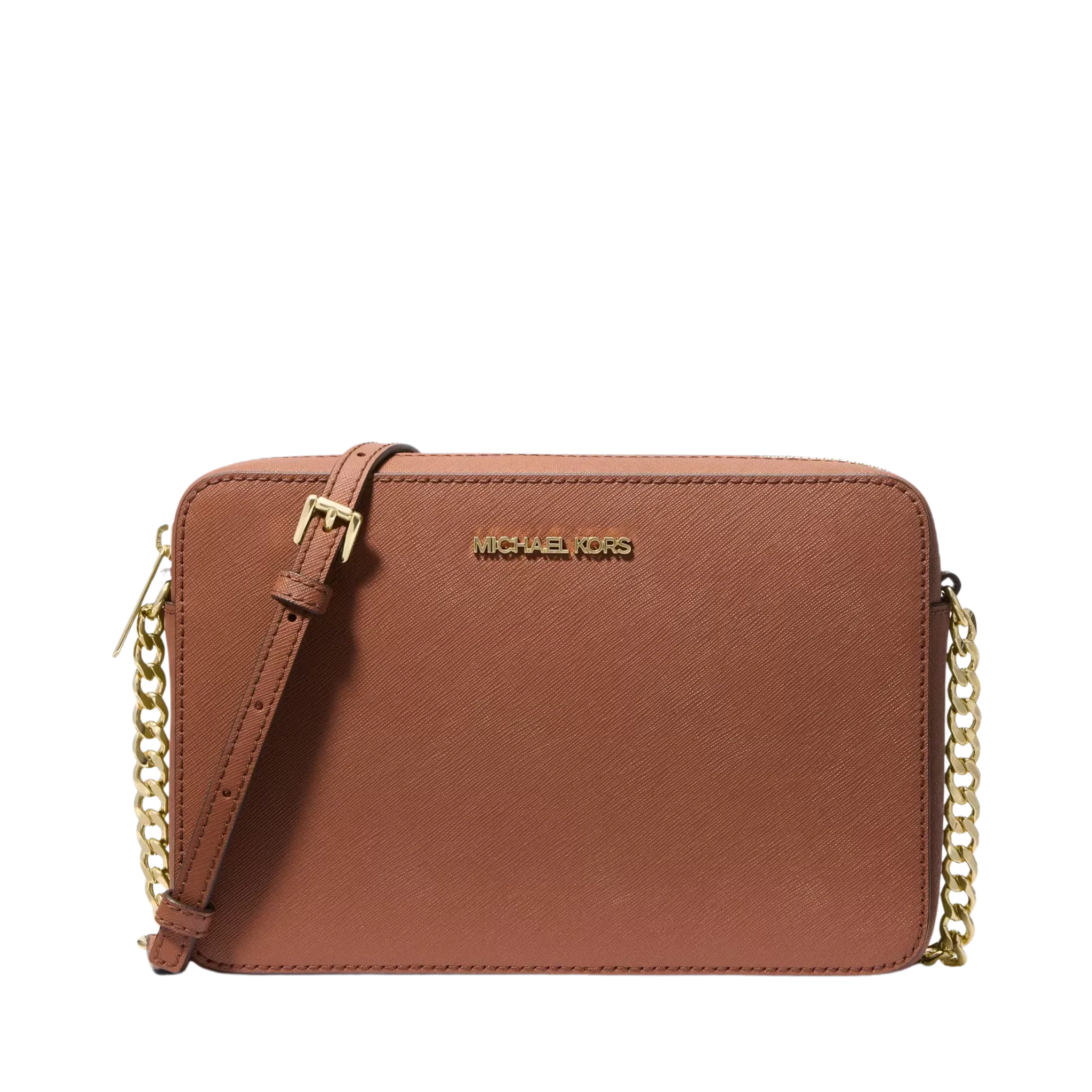 Bolsa Michael Kors Jet Set Large Saffiano Leather Crossbody Bag