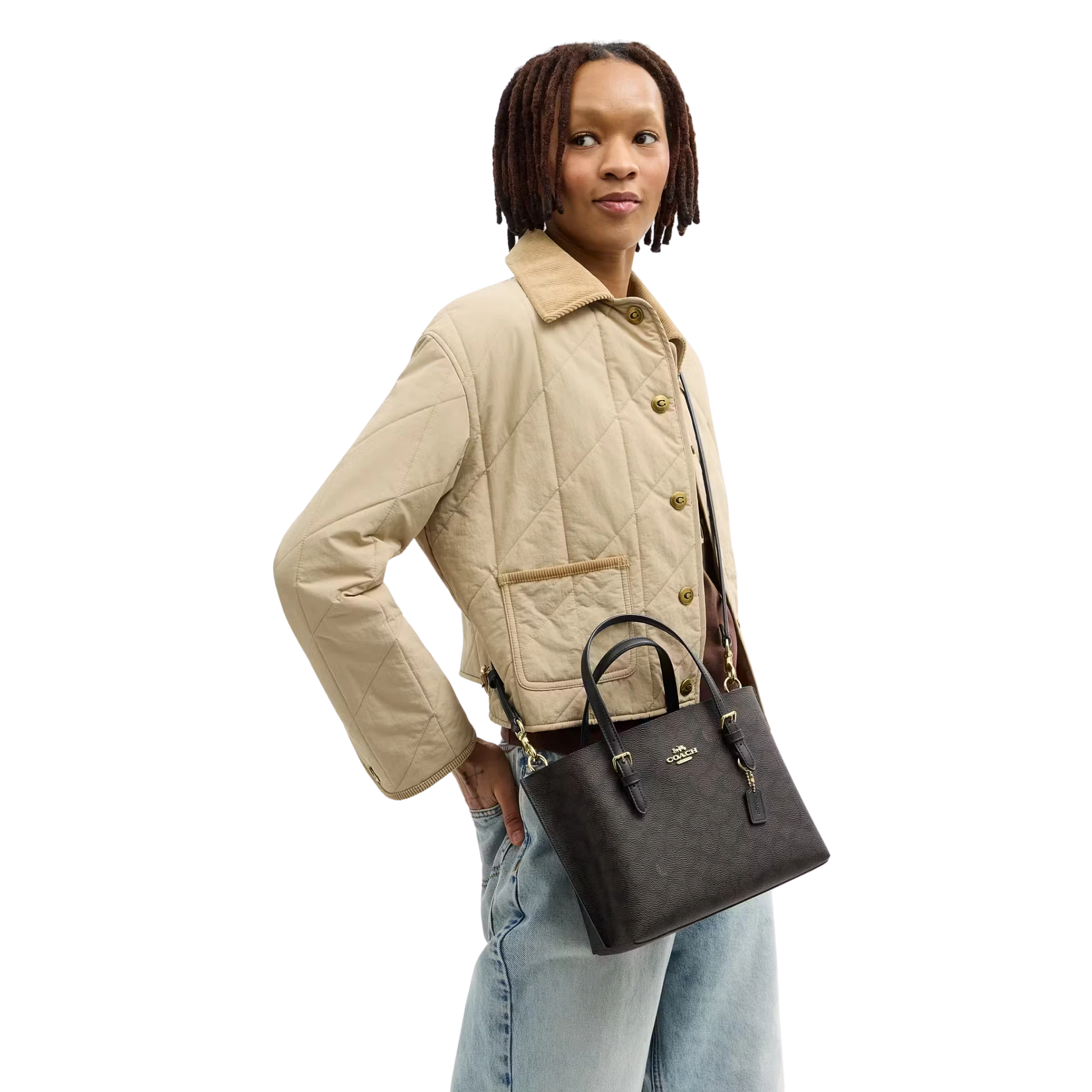 Bolsa Coach Mollie Tote Bag 25 In Signature Canvas