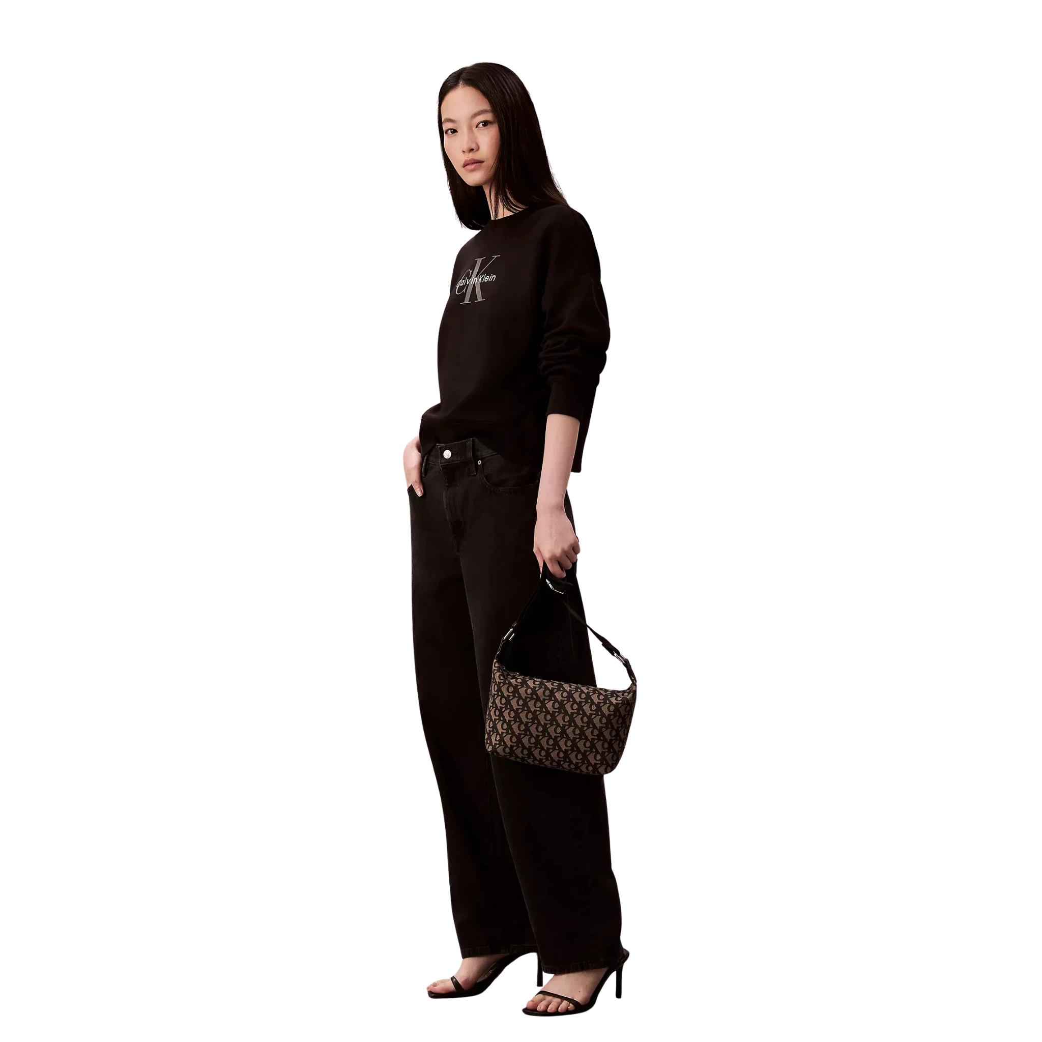 Bolsa Calvin Klein Ultralight Logo Jacquard Shoulder Bag