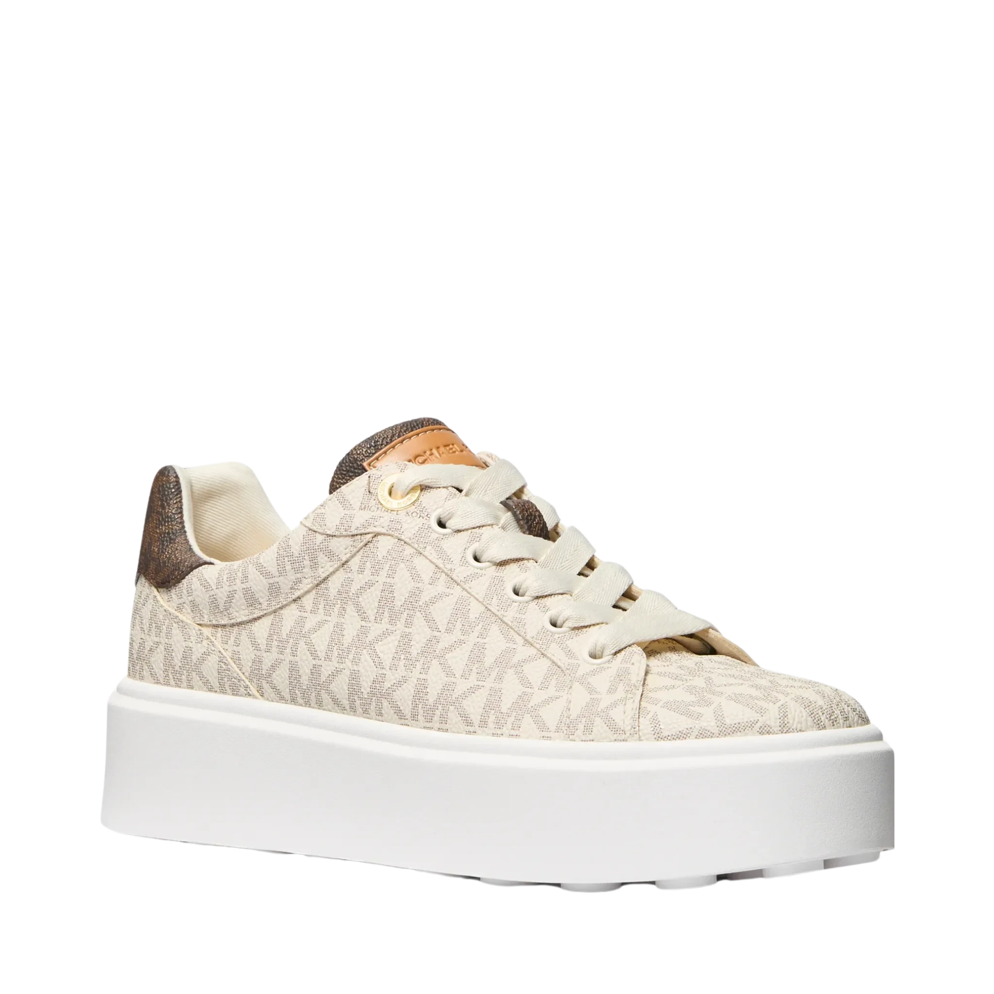 Tenis Michael Kors Romey Metallic Two-Tone Signature Logo Platform Sneaker