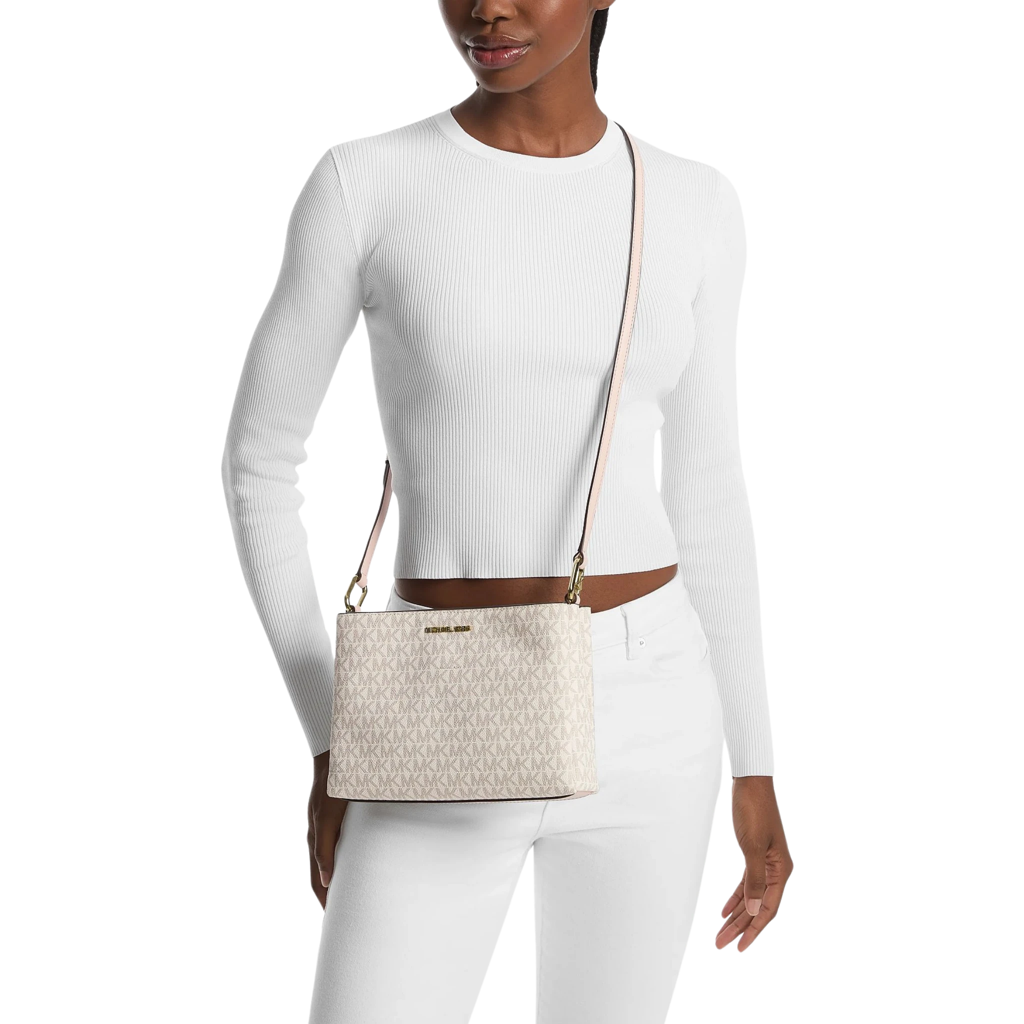Bolsa Michael Kors Trisha Medium Logo Crossbody Bag