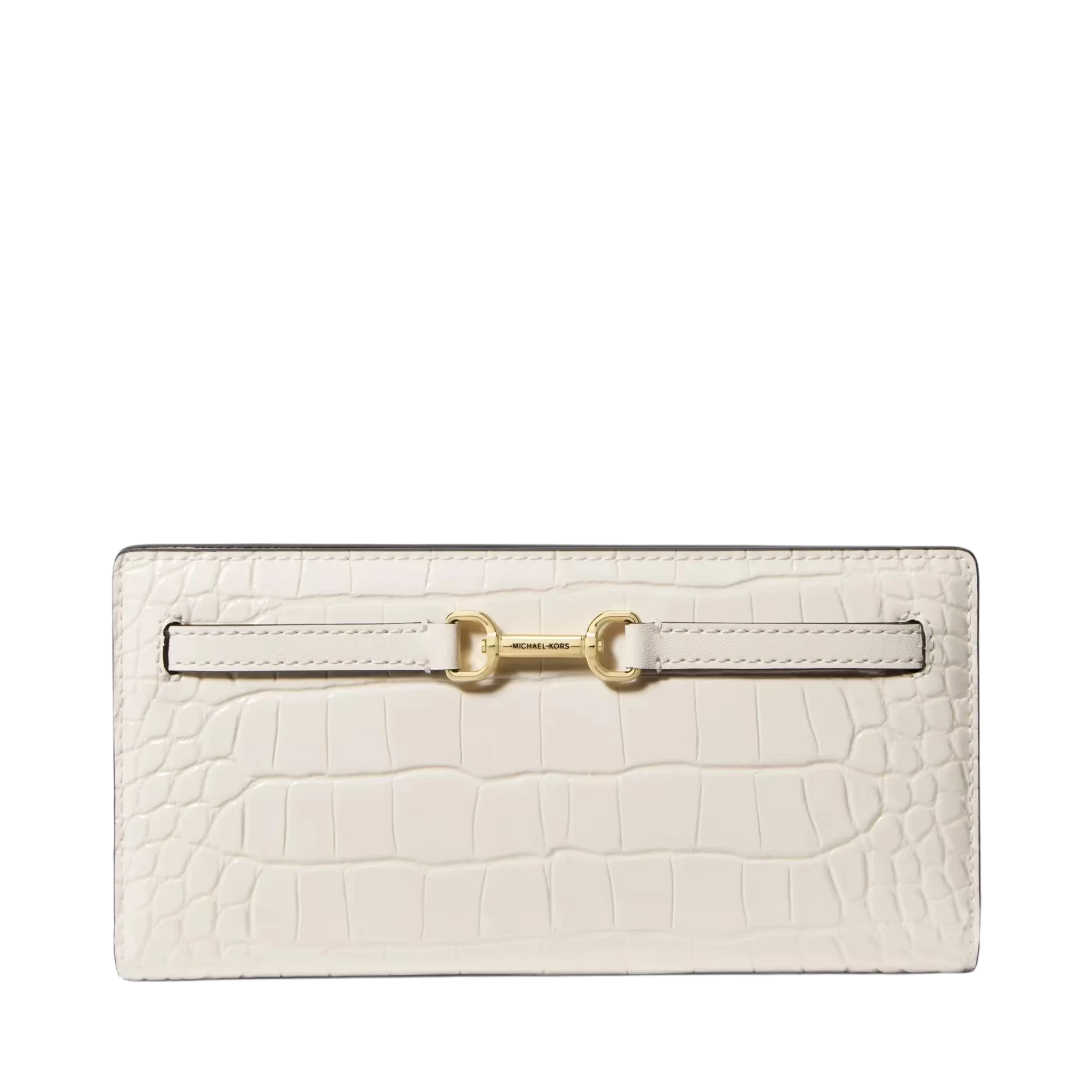 Cartera Michael Kors Carson Large Crocodile Embossed Wallet