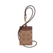 Tarjetero Gafete Coach Id Lanyard In Signature Canvas