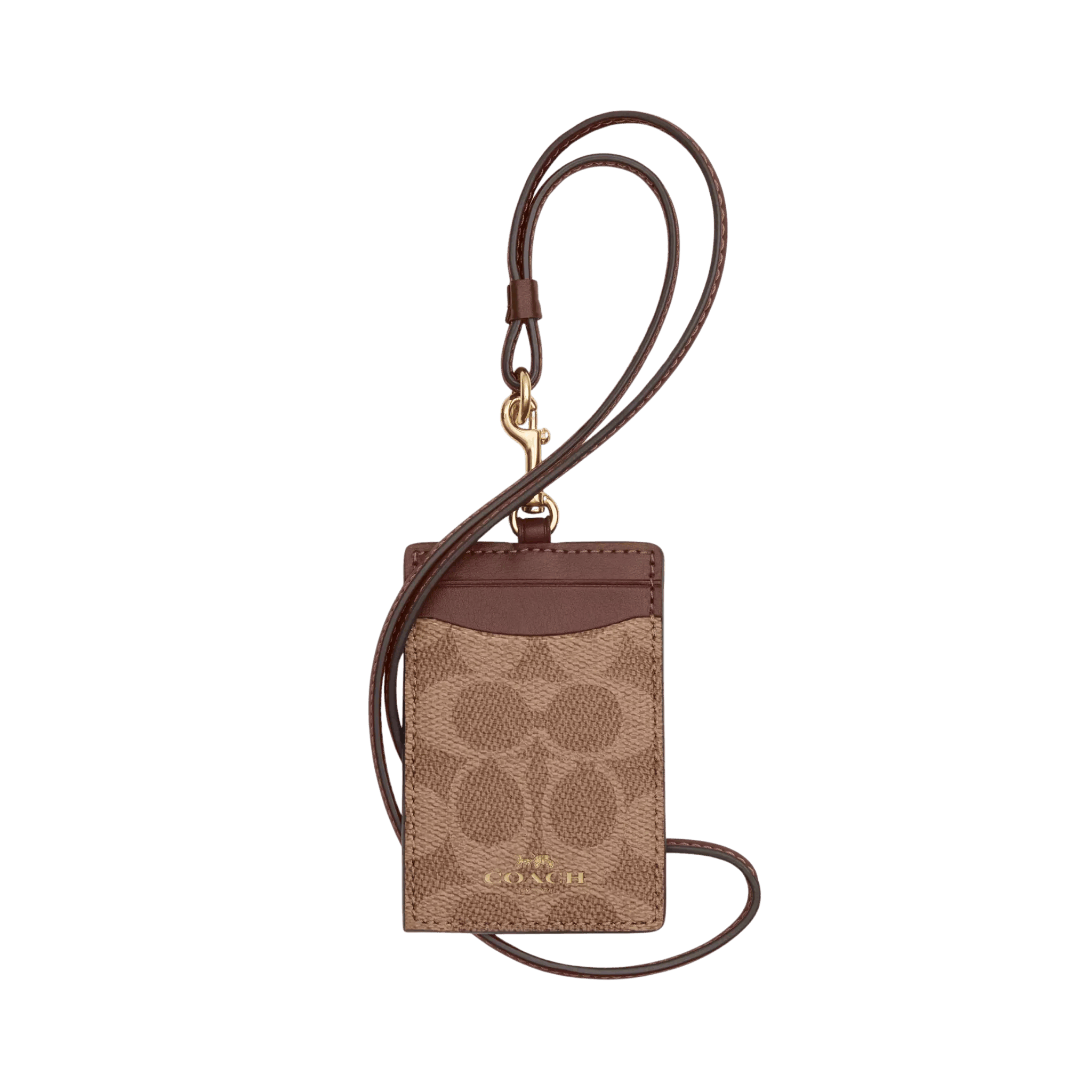 Tarjetero Gafete Coach Id Lanyard In Signature Canvas