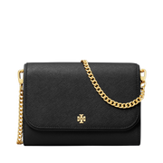 Bolsa Tory Burch Emerson Small Saffiano Leather Chain Wallet Crossbody