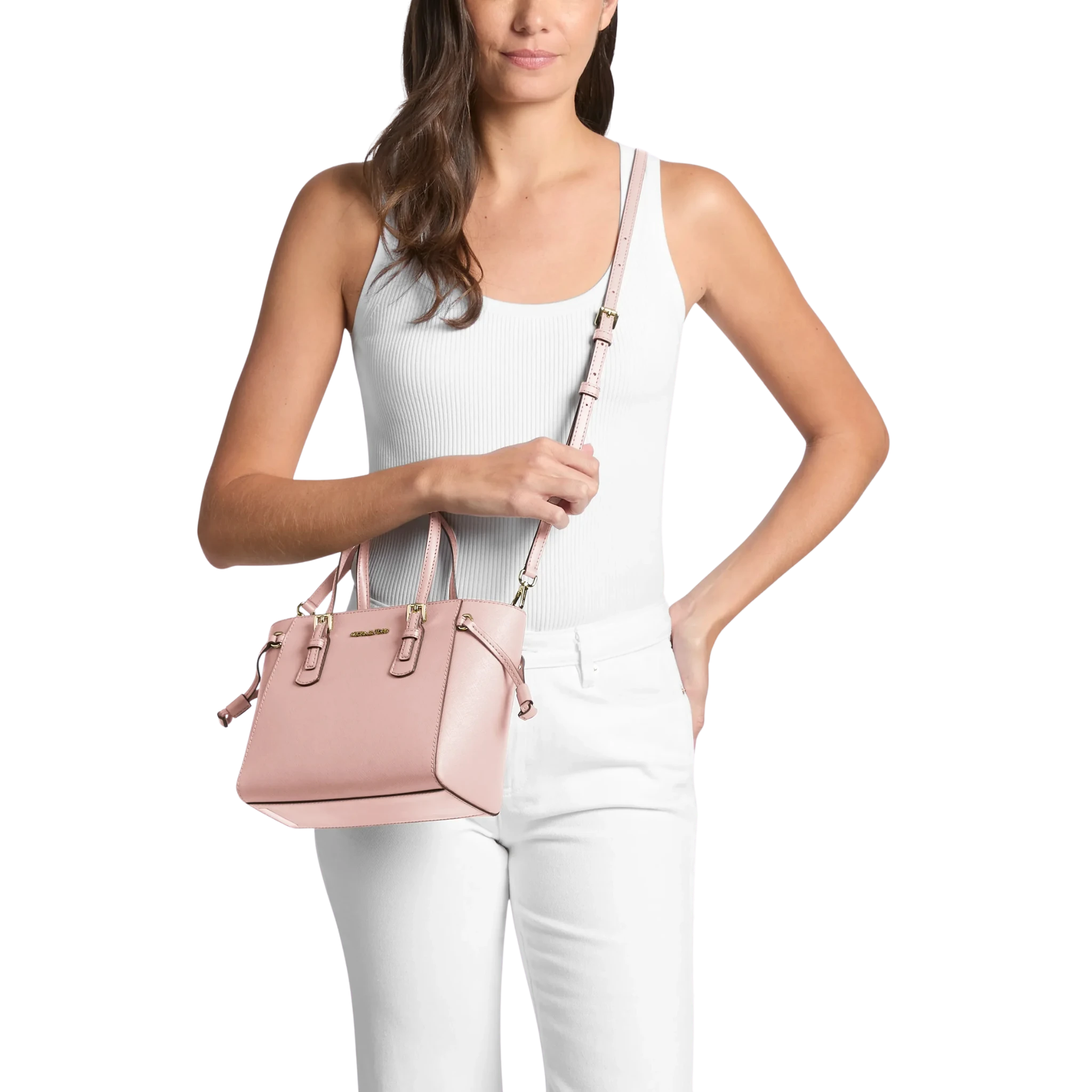 Bolsa Michael Kors Voyager Extra-Small Saffiano Leather Convertible Crossbody