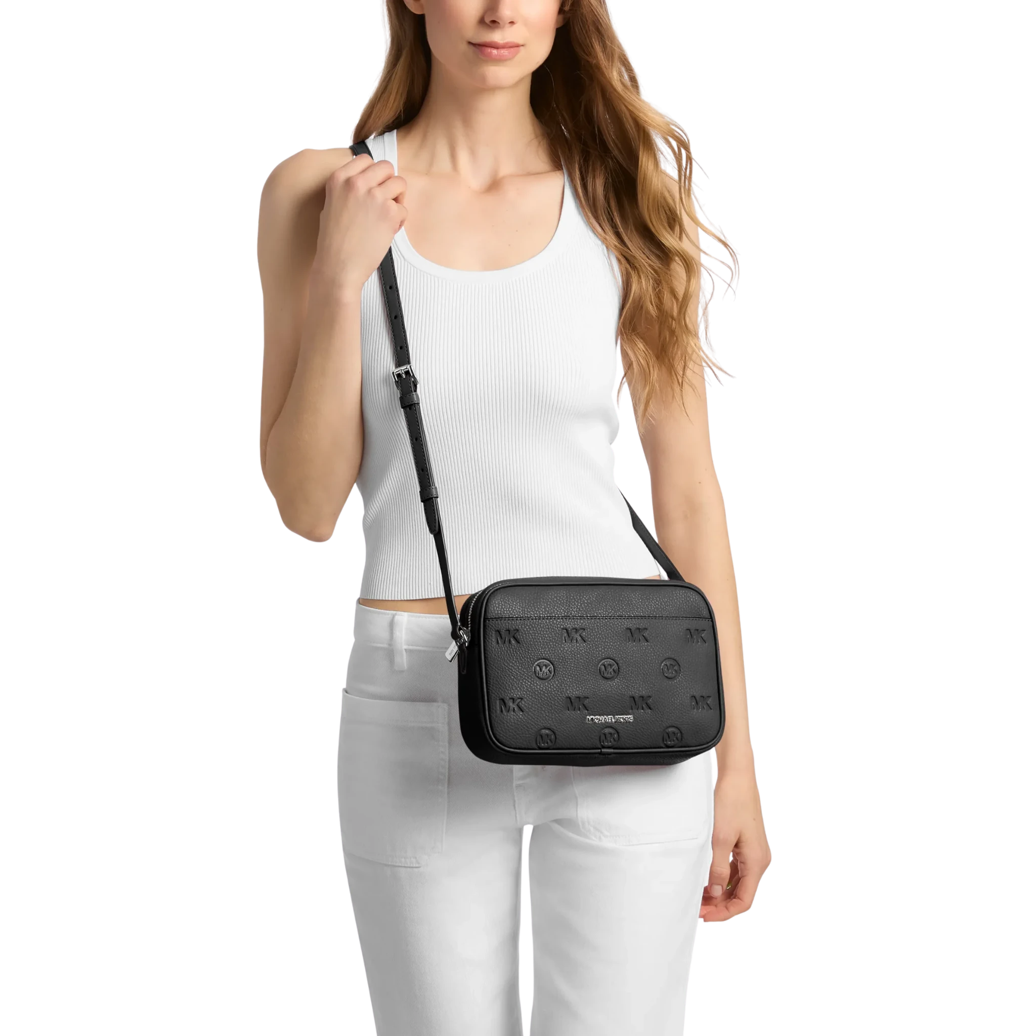 Bolsa Michael Kors Jet Set Travel Large Logo Debossed Camera Crossbody
