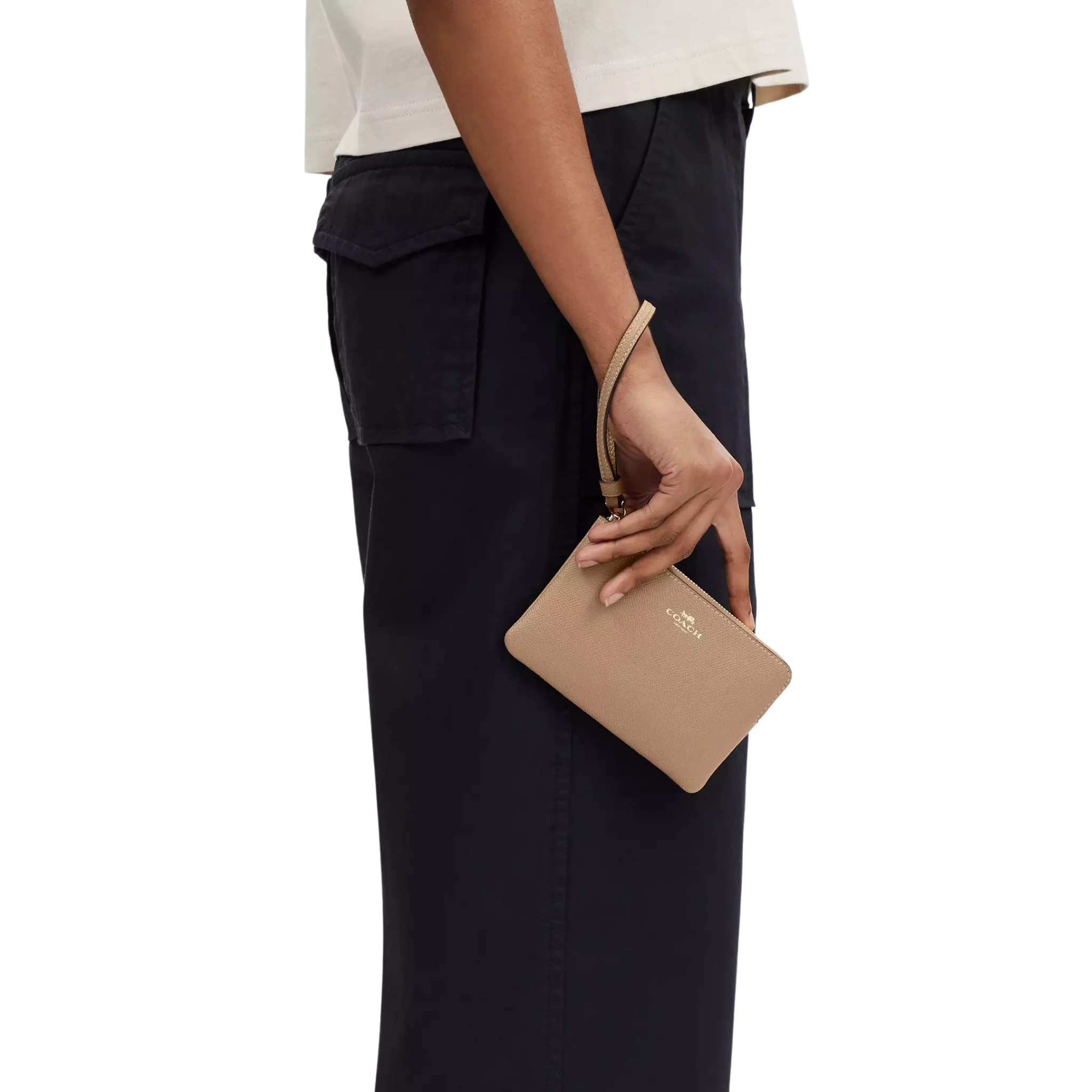 Monedero Coach Corner Zip Wristlet