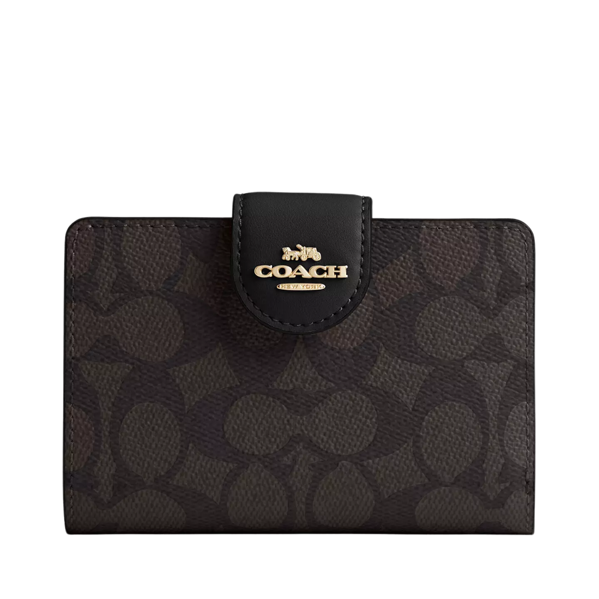 Cartera Coach Medium Corner Zip Wallet In Signature Canvas