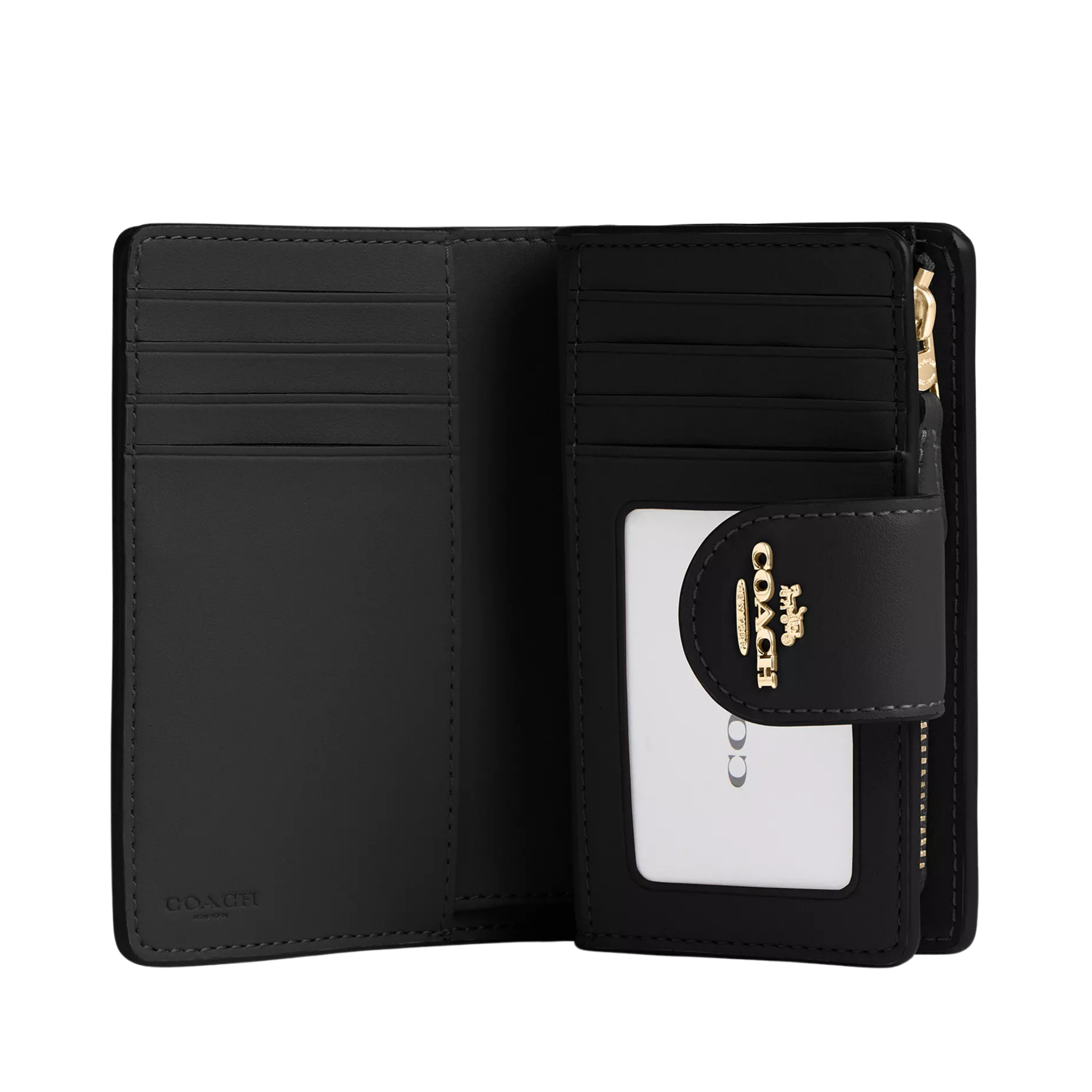 Cartera Coach Medium Corner Zip Wallet In Signature Canvas