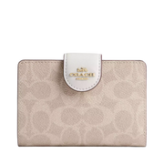 Cartera Coach Medium Corner Zip Wallet In Signature Canvas