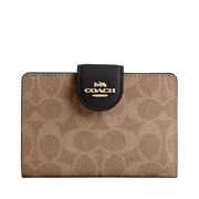 Cartera Coach Medium Corner Zip Wallet In Signature Canvas