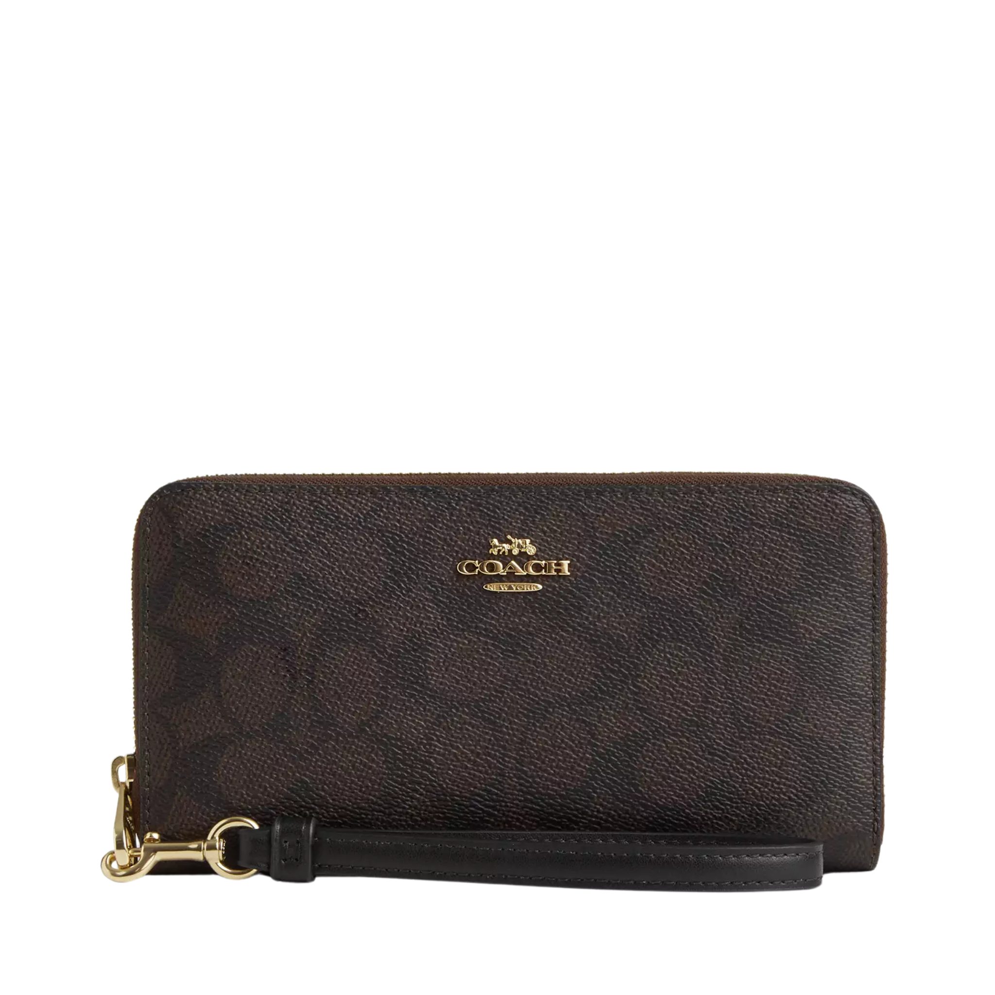 Cartera Coach Long Zip Around Wallet In Signature Canvas