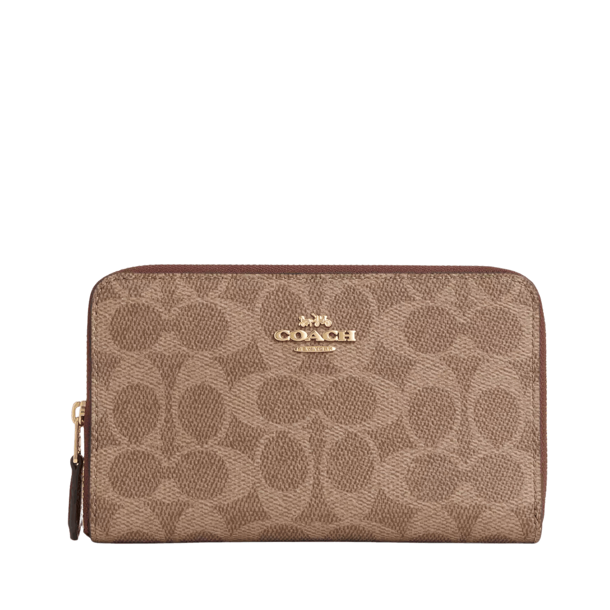 Cartera Coach Medium ID Zip Wallet In Signature Canvas