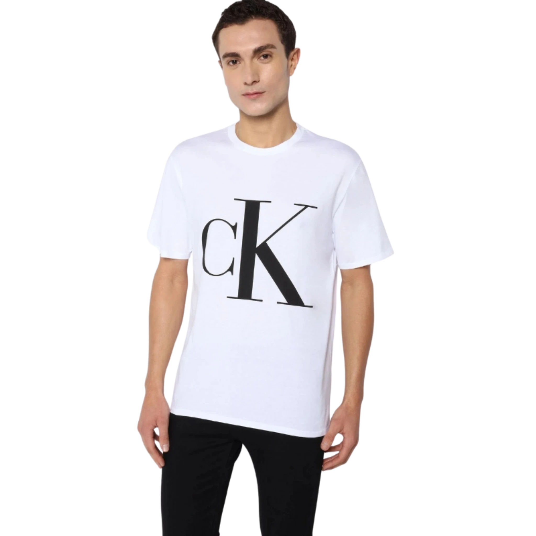 Playera Calvin Klein Monogram Logo Crewneck T-Shirt