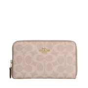 Cartera Coach Medium ID Zip Wallet In Signature Canvas