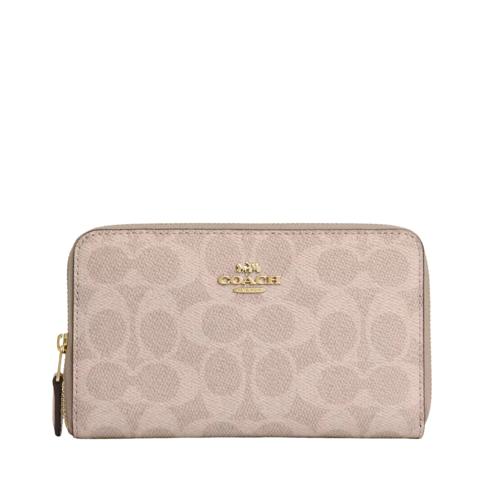 Cartera Coach Medium ID Zip Wallet In Signature Canvas