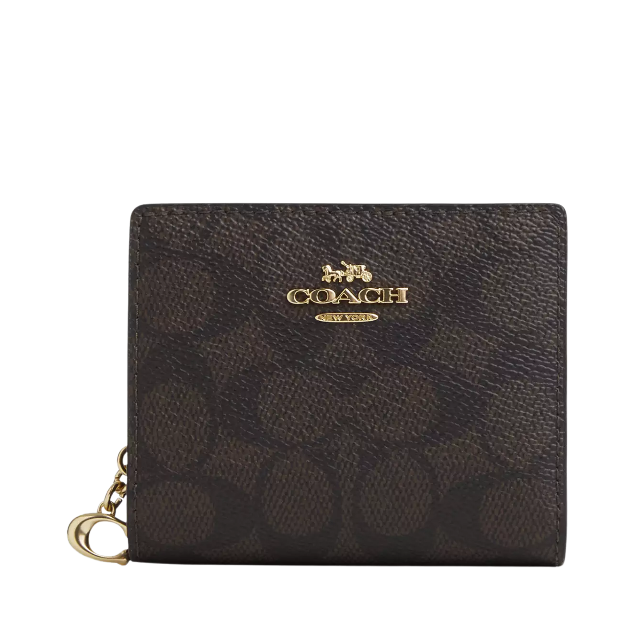 Cartera Monedero Coach Snap Wallet In Signature Canvas
