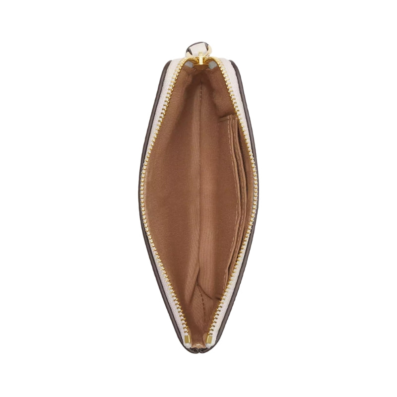 Monedero Coach Corner Zip Wristlet Pebbled Leather