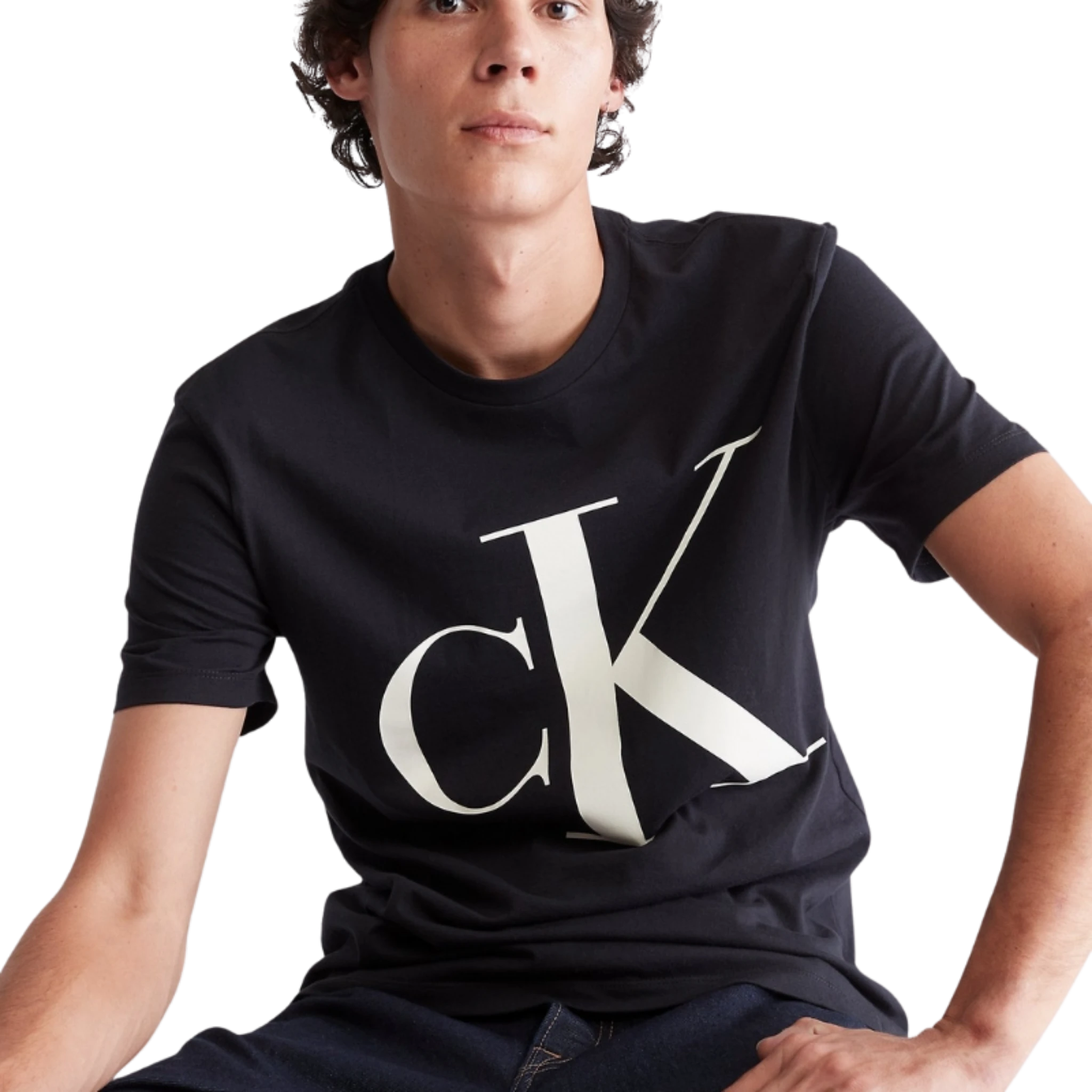 Playera Calvin Klein Monogram Logo Crewneck T-Shirt