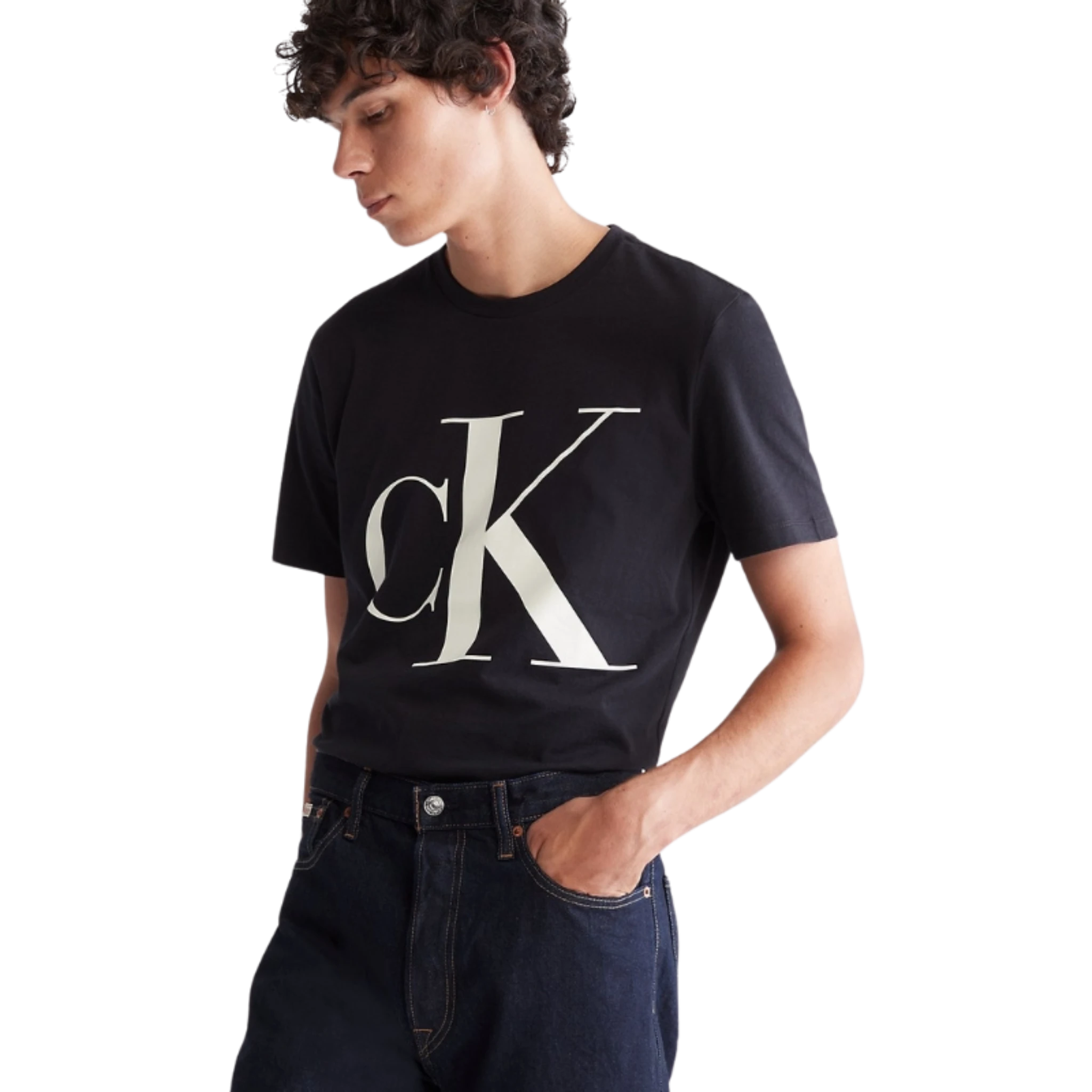 Playera Calvin Klein Monogram Logo Crewneck T-Shirt