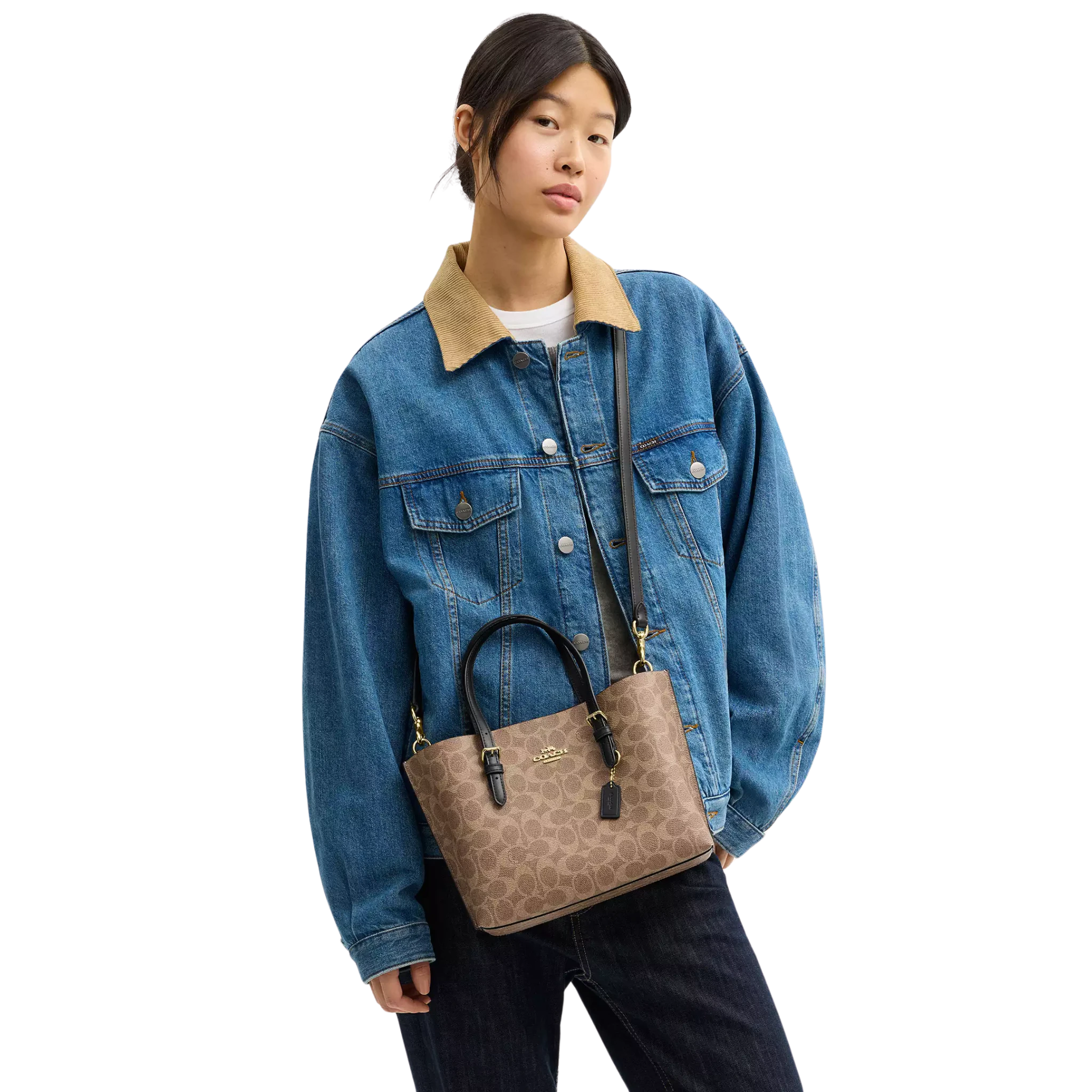 Bolsa Coach Mollie Tote Bag 25 In Signature Canvas