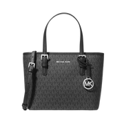 Bolsa Michael Kors Jet Set Travel Extra-Small Logo Top-Zip Tote Bag Silver