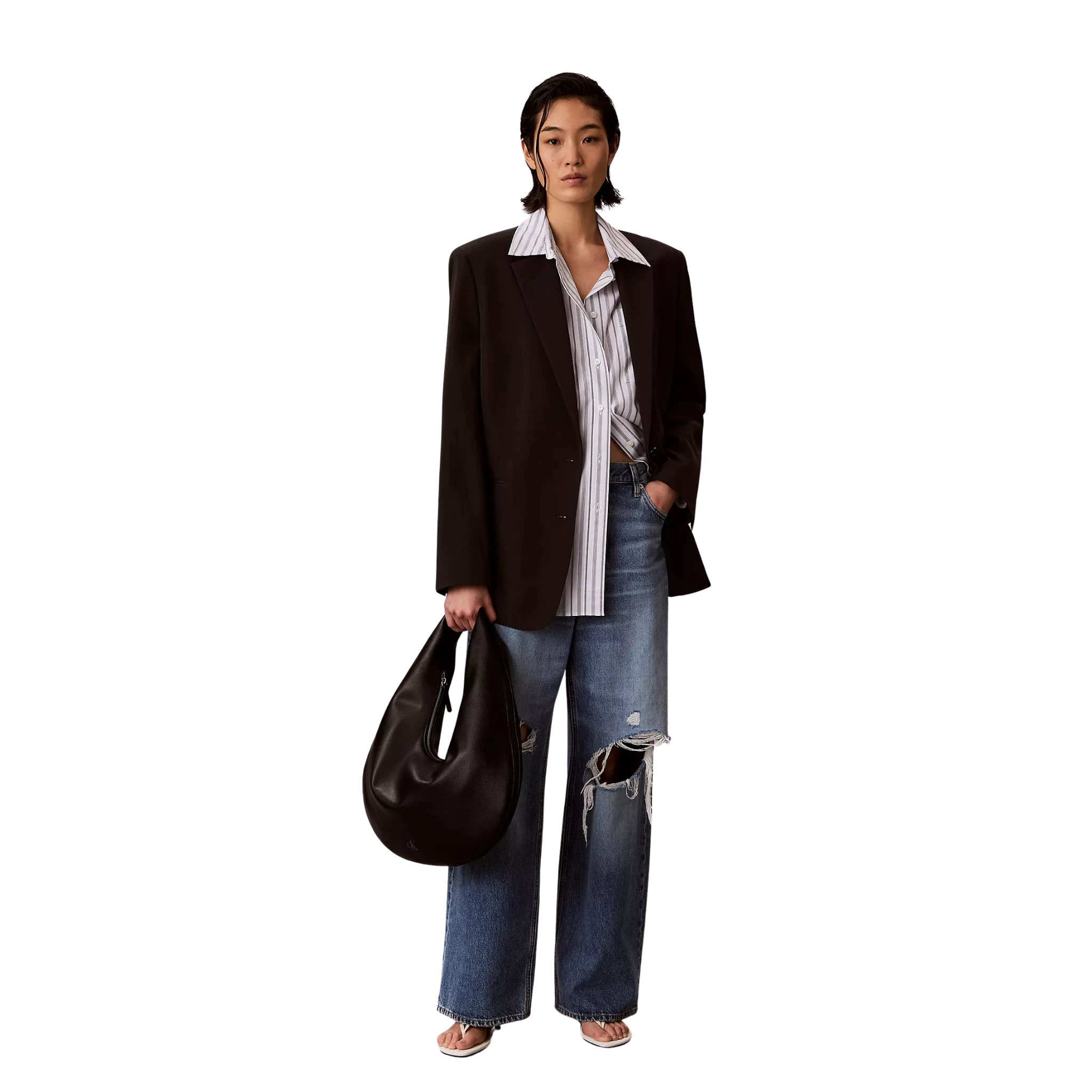 Bolsa Calvin Klein Pebble Grain Crescent