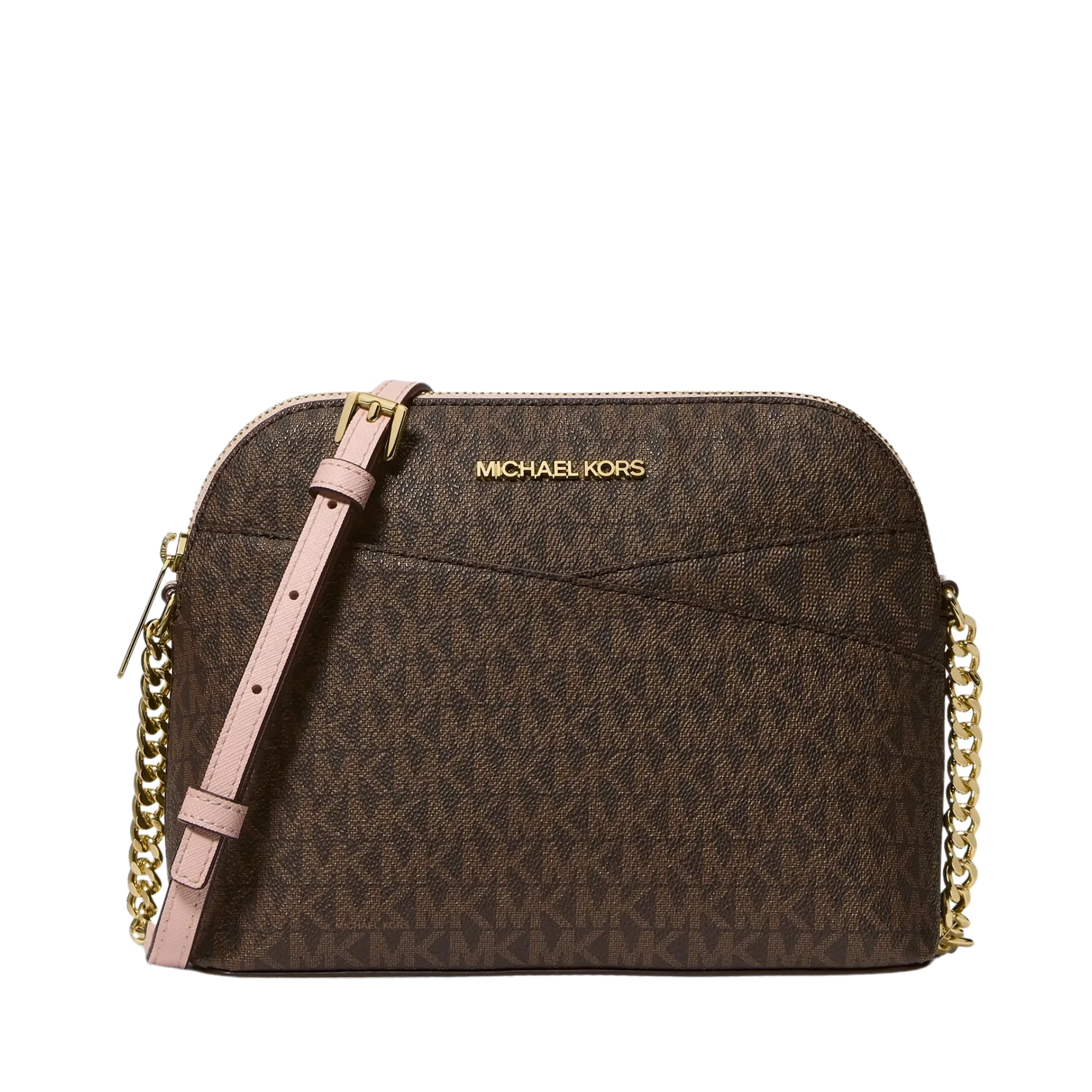 Bolsa Michael Kors Jet Set Travel Medium Logo Dome Crossbody Bag