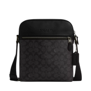 Bandolera Coach Houston Flight Bag In Signature Canvas