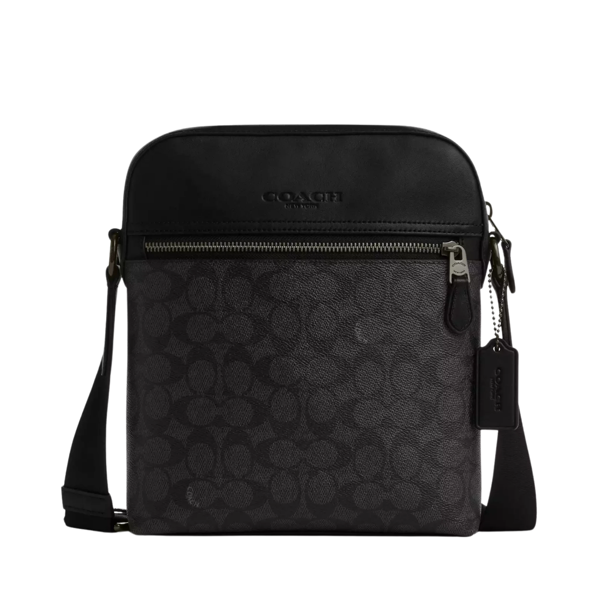 Bandolera Coach Houston Flight Bag In Signature Canvas