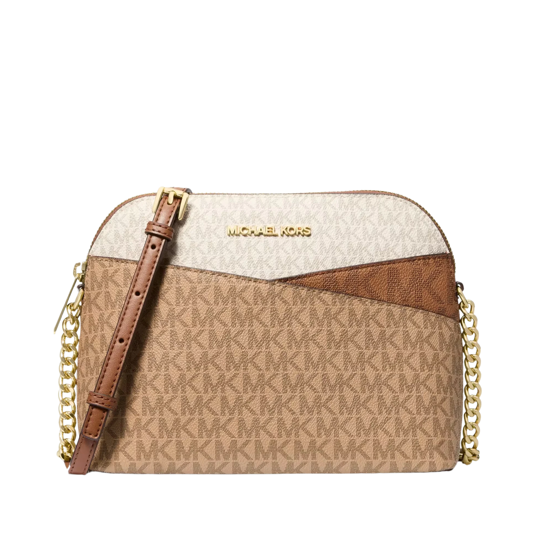 Bolsa Michael Kors Jet Set Travel Medium Dome Color Block Signature Logo Crossbody