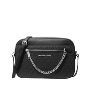 Bolsa Michael Kors Jet Set Large Logo Crossbody Bag Silver